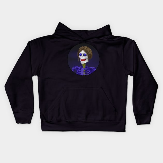 Skinny Bones NFT Kids Hoodie by All About Nerds